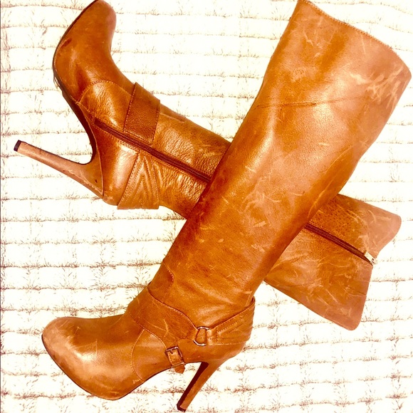 Jessica Simpson Shoes - Jessica Simpson Leather Platform Sole Boots